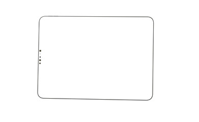 Realistic horizontal black tablet pc pad computer mockups © vege