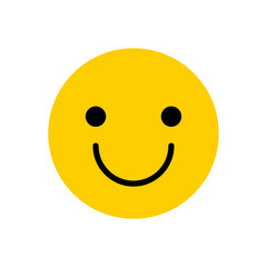 Smiling emoji face. Vector icon.