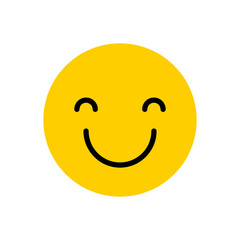 Smiling emoji with closed eyes.