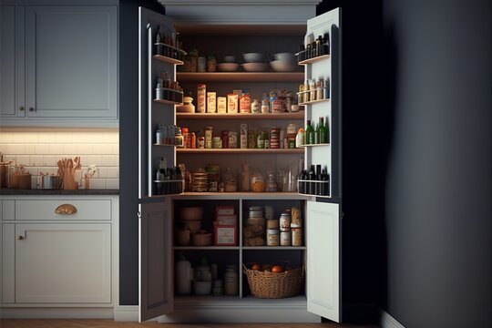 Pantry where food is stored