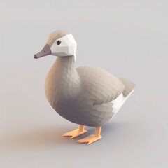 Tiny duck, baby duck, isolated, 3d character