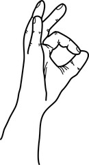 german signs language fingeralphabet Buchstabe f (DGS) 