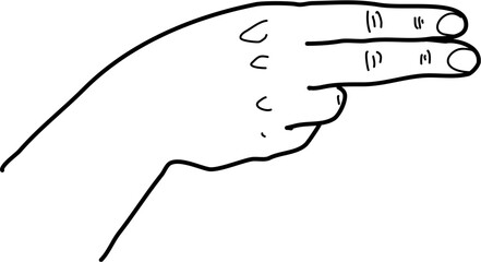 german signs language fingeralphabet Buchstabe h (DGS) 