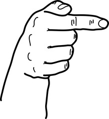 german signs language fingeralphabet Buchstabe t (DGS) 