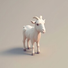 Fototapeta premium baby goat, cute goat, 3d character