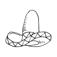 Hat hand drawn vector design template