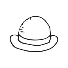 Hat hand drawn vector design template