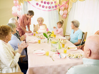 Birthday Party at Seniors' Residence