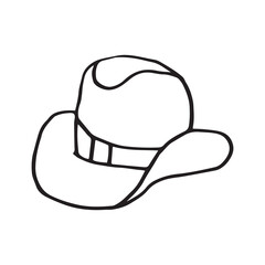 Hat hand drawn vector design template