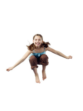 Girl in Mid Air