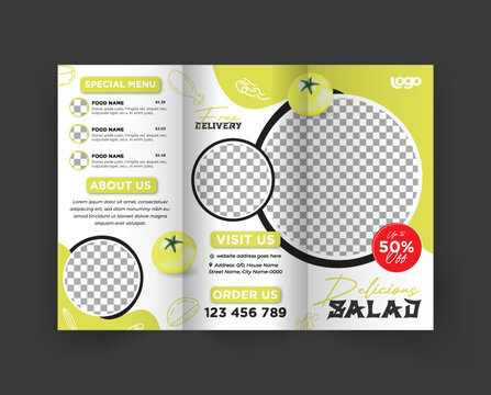 Catering Menu Template for Trifold Restaurant Menu