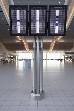 Information Boards, Toronto Pearson International Airport, Toronto, Ontario, Canada