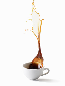 Coffee Spilling out of Coffee Cup