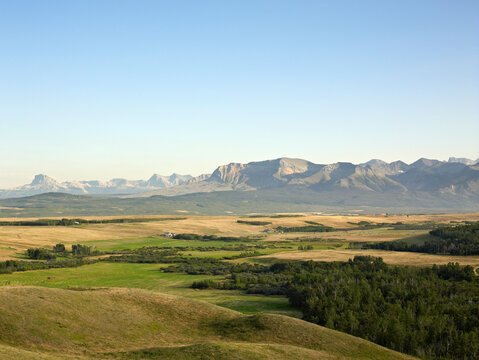 Valley and Mountains, Pincher Creek, Alberta, Canada