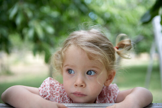 Portrait of Girl at Orchard