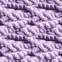 Pink Texture Knitting. Lilac Pullover. White