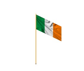 Waving Ireland Flag .