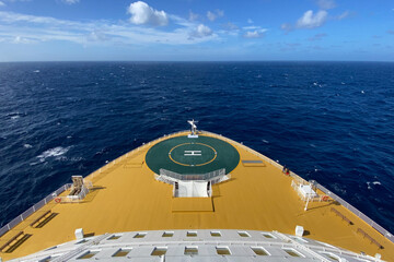 White bug of a cruise ship