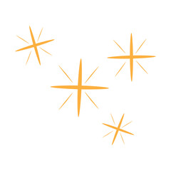 Fototapeta na wymiar Hand drawn sparkling star. Retro abstract illustration with hand drawn sparkle for celebration design. Geometric shape.