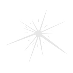 Hand drawn sparkling star. Retro abstract illustration with hand drawn sparkle for celebration design. Geometric shape.