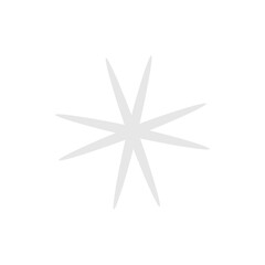 Hand drawn sparkling star. Retro abstract illustration with hand drawn sparkle for celebration design. Geometric shape.