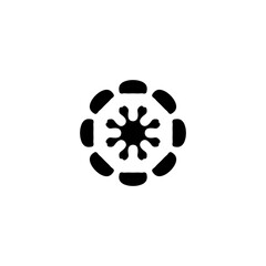 Obraz premium Flower icon. Simple style Flower shop poster background symbol. Flower brand logo design element. Flower t-shirt printing. Vector for sticker.