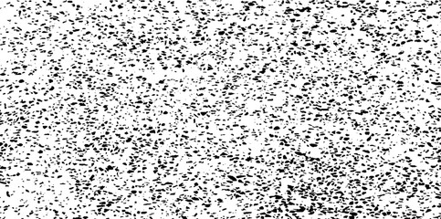 Monochrome texture composed of irregular graphic elements. Distressed uneven grunge background. Abstract vector illustration. Overlay for interesting effect and depth. Isolated on white background.