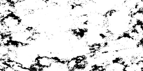 Monochrome texture composed of irregular graphic elements. Distressed uneven grunge background. Abstract vector illustration. Overlay for interesting effect and depth. Isolated on white background.