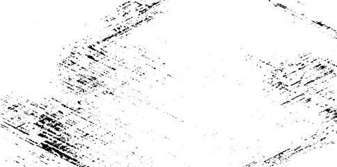 Monochrome texture composed of irregular graphic elements. Distressed uneven grunge background. Abstract vector illustration. Overlay for interesting effect and depth. Isolated on white background.