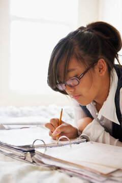 Girl Doing Homework