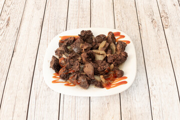 Liver with onions has been a favored dish in British and German cuisines, as well as in many Central European countries.