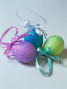 Still Life of Easter Egg Decorations