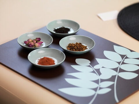 Bowls with Dried Flowers and Spices