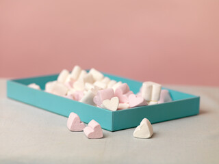 Box of Heart-shaped Marshmallows