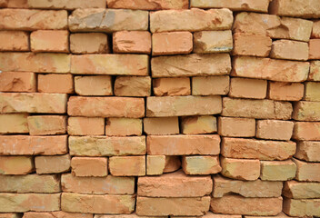 Finished fired brick made of clay