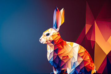 Year of the Rabbit, Lunar New Year design, background, graphic. Generative AI