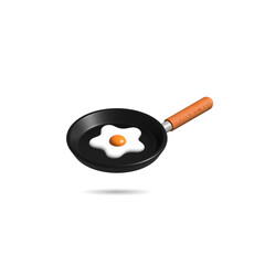 fried egg in a frying pan