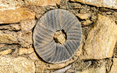 Rough stone and brick wall texture pattern Puerto Escondido Mexico.