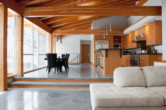 Interior of Large Alpine Home