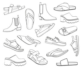 Sketch of shoes.