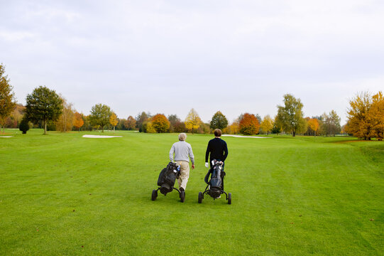 Men on Golf Course, North Rhine-Westphalia, Germany