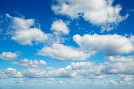 White Clouds against Blue Sky, Majorca, Balearic Islands, Spain
