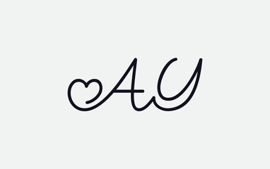 Heart Logo icon symbol design with Letter. Love font circle sign. love logo vector and heart font design symbol