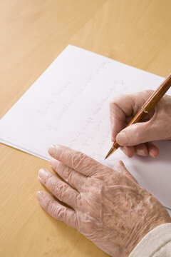 Woman's Hands Writing Letter