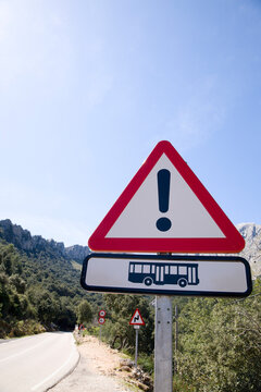 Road Sign by Road, Mallorca, Spain