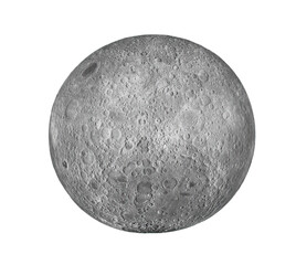 moon on the white background, isolated