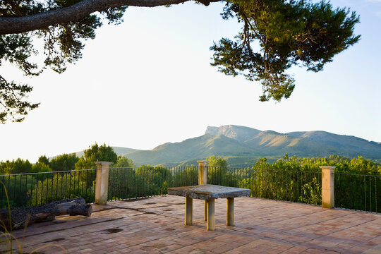 Deck Overlooking Mountains