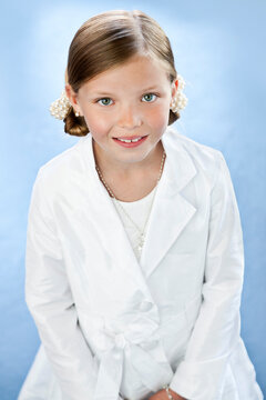 Portrait of Girl Wearing White