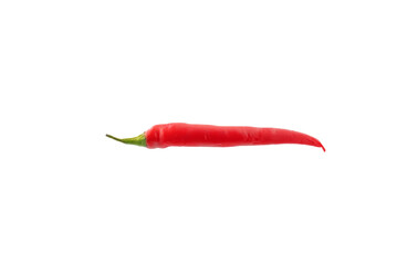 red hot peppers on white background