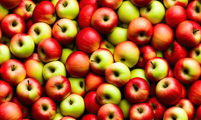 Red and Green Apples Seamless Infinite, Generative AI
